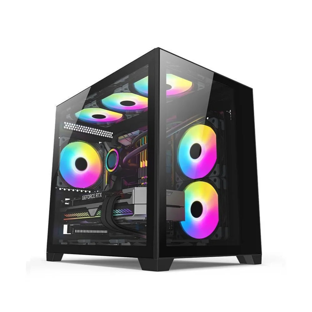 Gaming Desktop PC RTX 4070 , Intel Core I7 13700F, 1TB SSD, 32GB DDR5, Black, Windows 11 Home