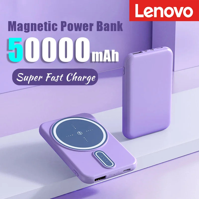 New Wireless Power Bank Ultra-Thin 50000Mah High Capacity Portable 22.5W Super Fast Charging for Iphone Samsung Huawei